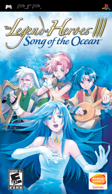 Legend of Heroes III Song of the Ocean box art for PSP